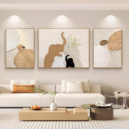 Artistic Elephant Trio Wall Art Homeandso