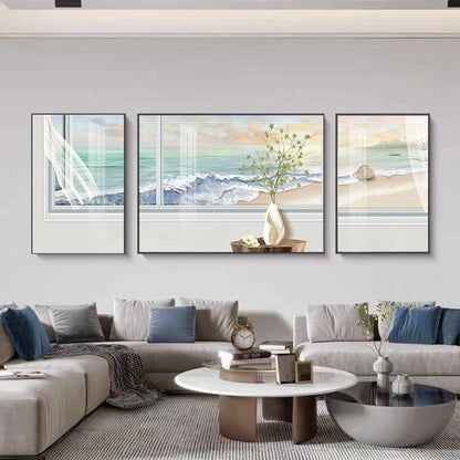 Coastal Landscape Framed Art Set Homeandso