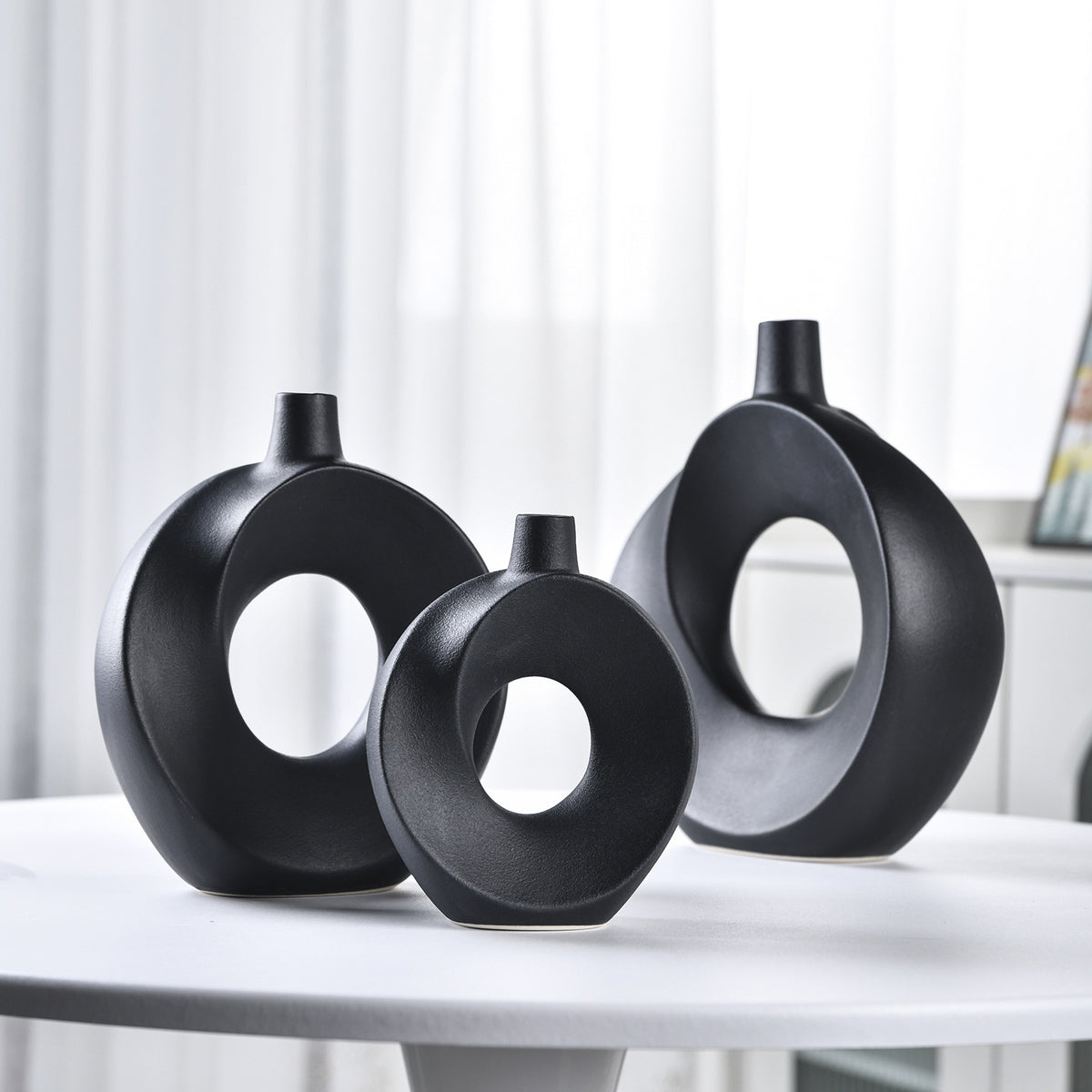 Modern Geometric Ceramic Vase Homeandso