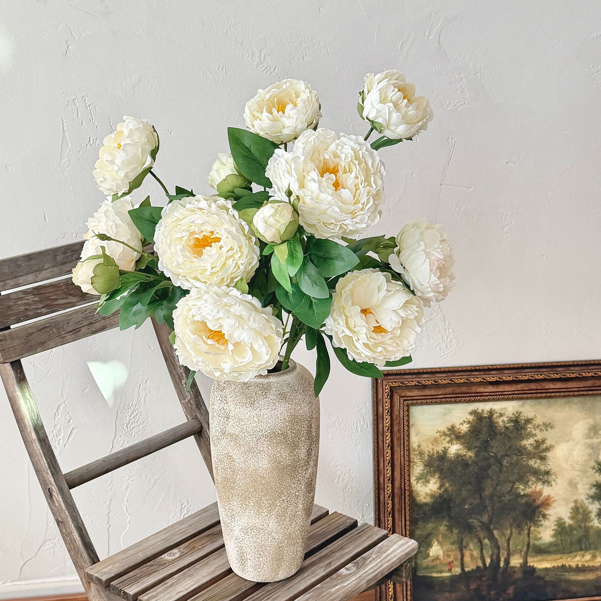 Lifelike Peony Floral Arrangement