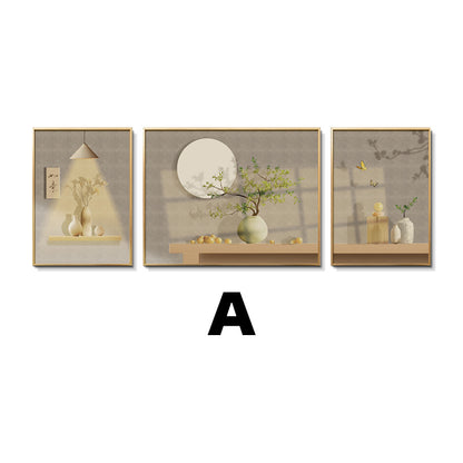 Elegant Botanical Framed Triptych Wall Art Homeandso