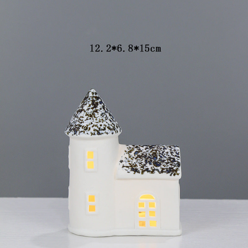 Ceramic Cottage Candle Holder Homeandso