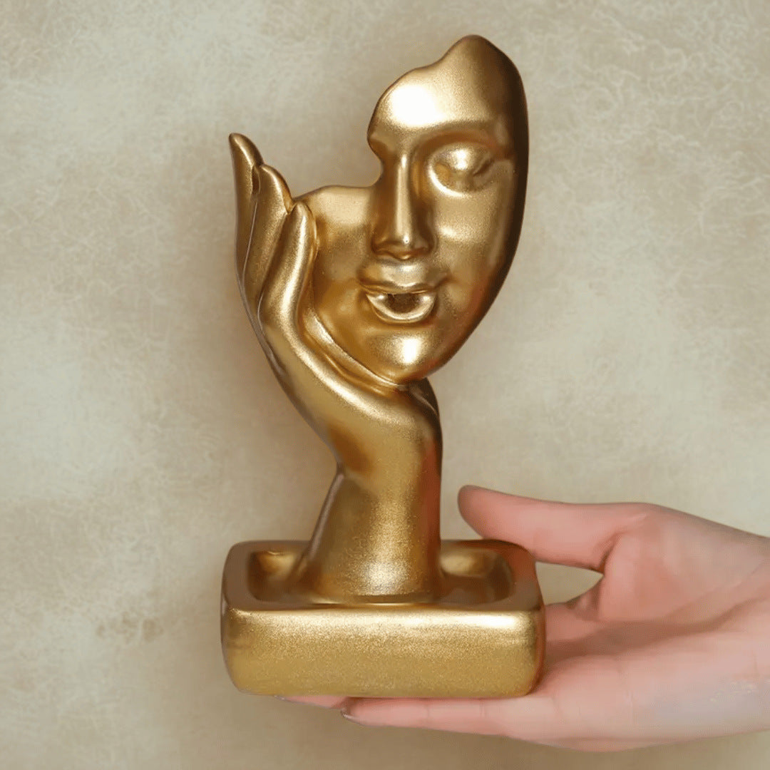 Artistic Face-Shaped Decorative Sculpture Homeandso