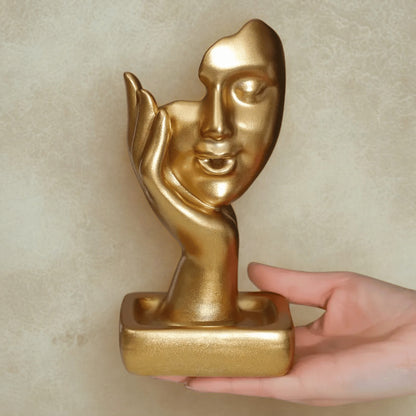 Artistic Face-Shaped Decorative Sculpture Homeandso