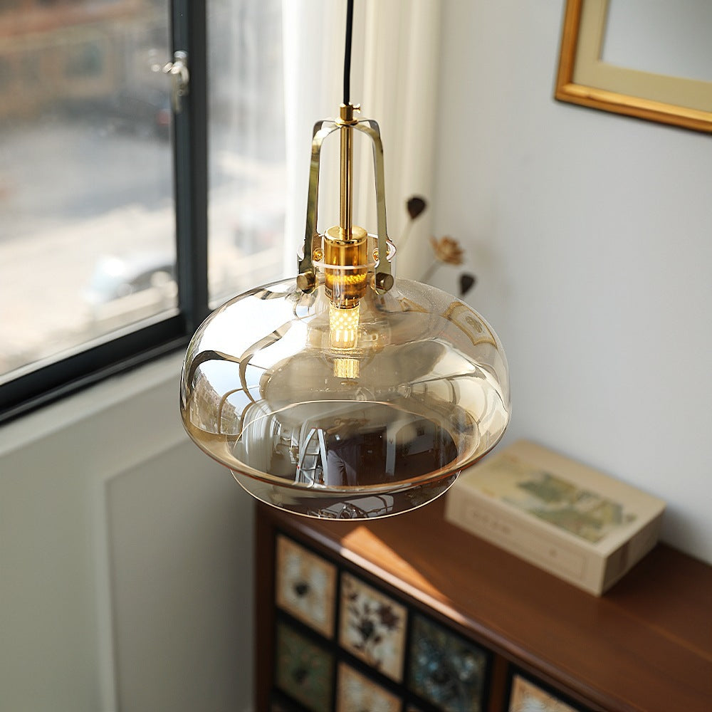 Vintage Industrial Style Glass Pendant Lamp