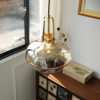Vintage Industrial Style Glass Pendant Lamp