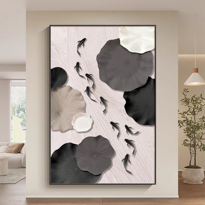 3D Koi Fish Relief Wall Art Homeandso