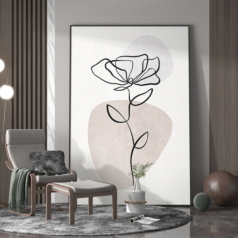 Elegant Line Drawing Floral Wall Art Homeandso