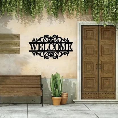 Ornate Welcome Wall Sign Homeandso