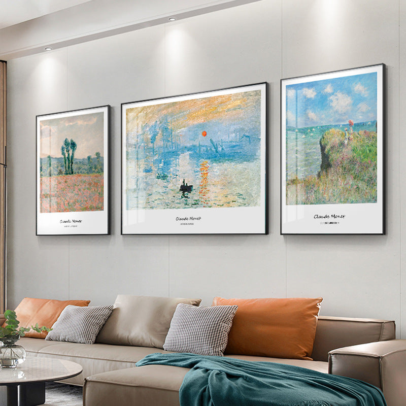 Framed Impressionist Landscape Art Set Homeandso