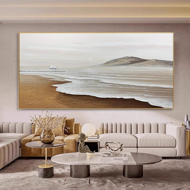 Triptych Beach Landscape Canvas Artwork Homeandso