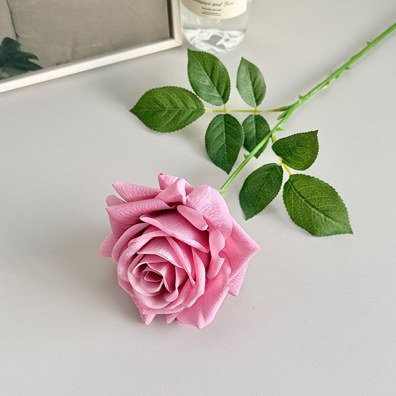 Realistic Silk Rose Stem for Home Decor