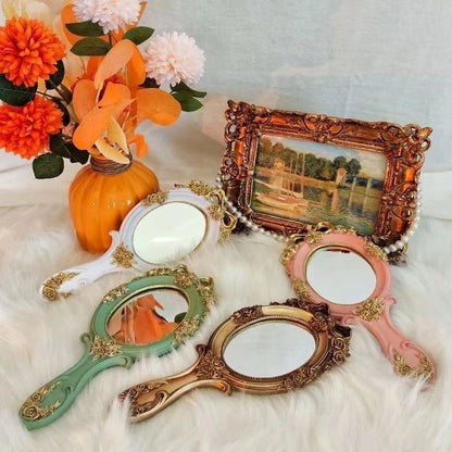 Vintage Floral Hand Mirror Homeandso