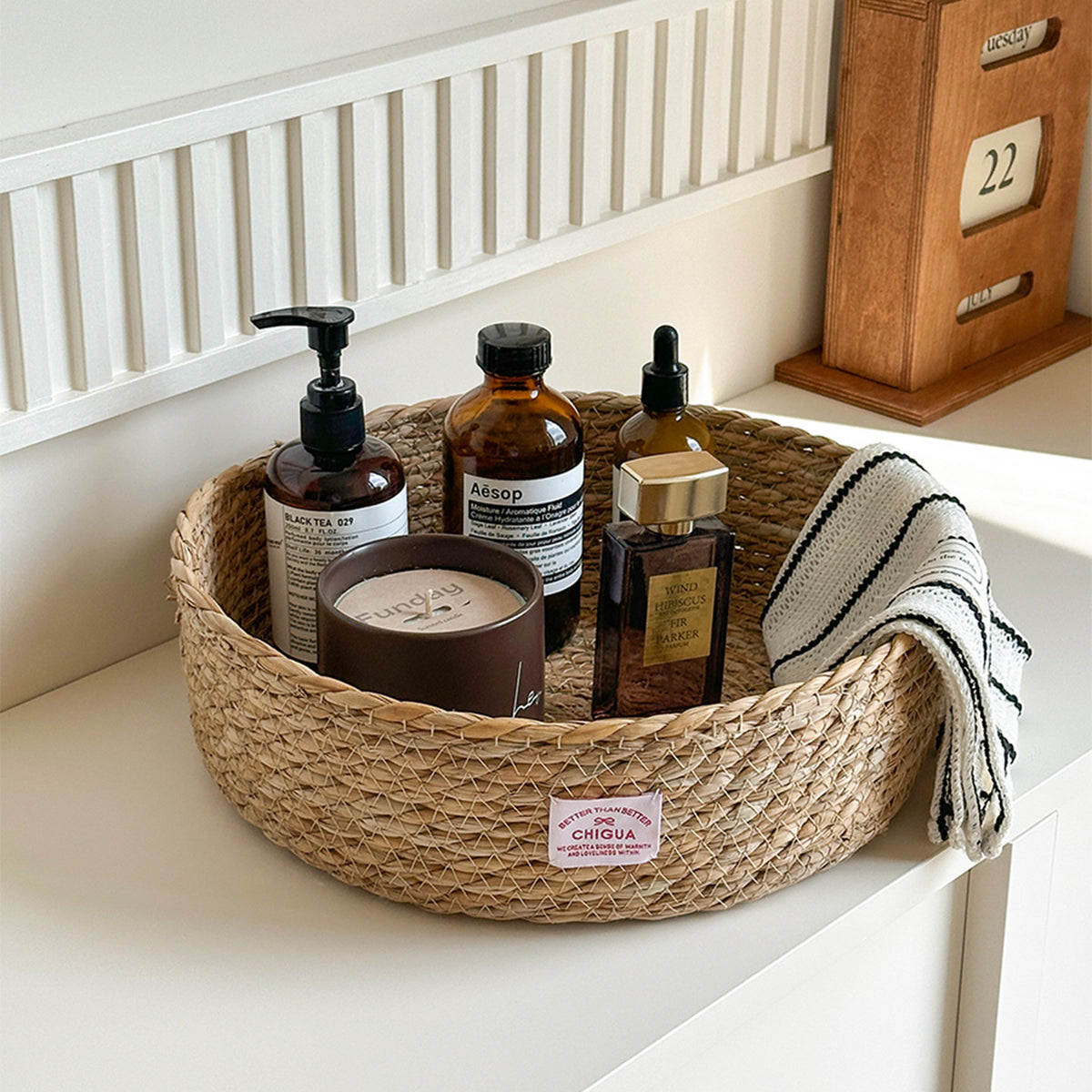 Natural Fiber Storage Basket