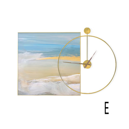 Artistic Wall Clock and Framed Abstract Artwork Homeandso