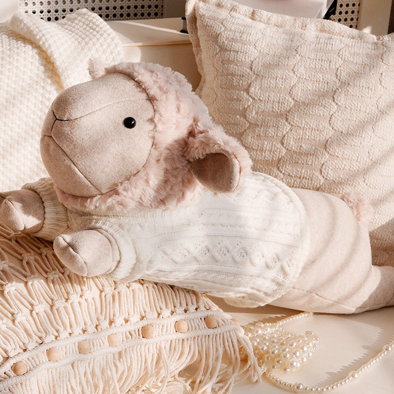 Adorable Plush Sheep Shaped Pillow