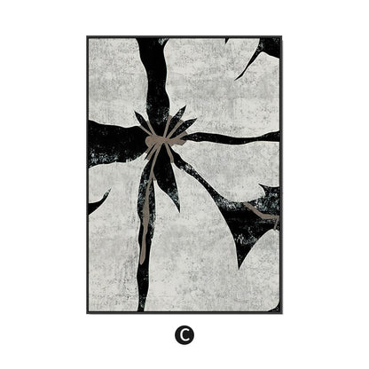 Abstract Floral Canvas Art Print Homeandso