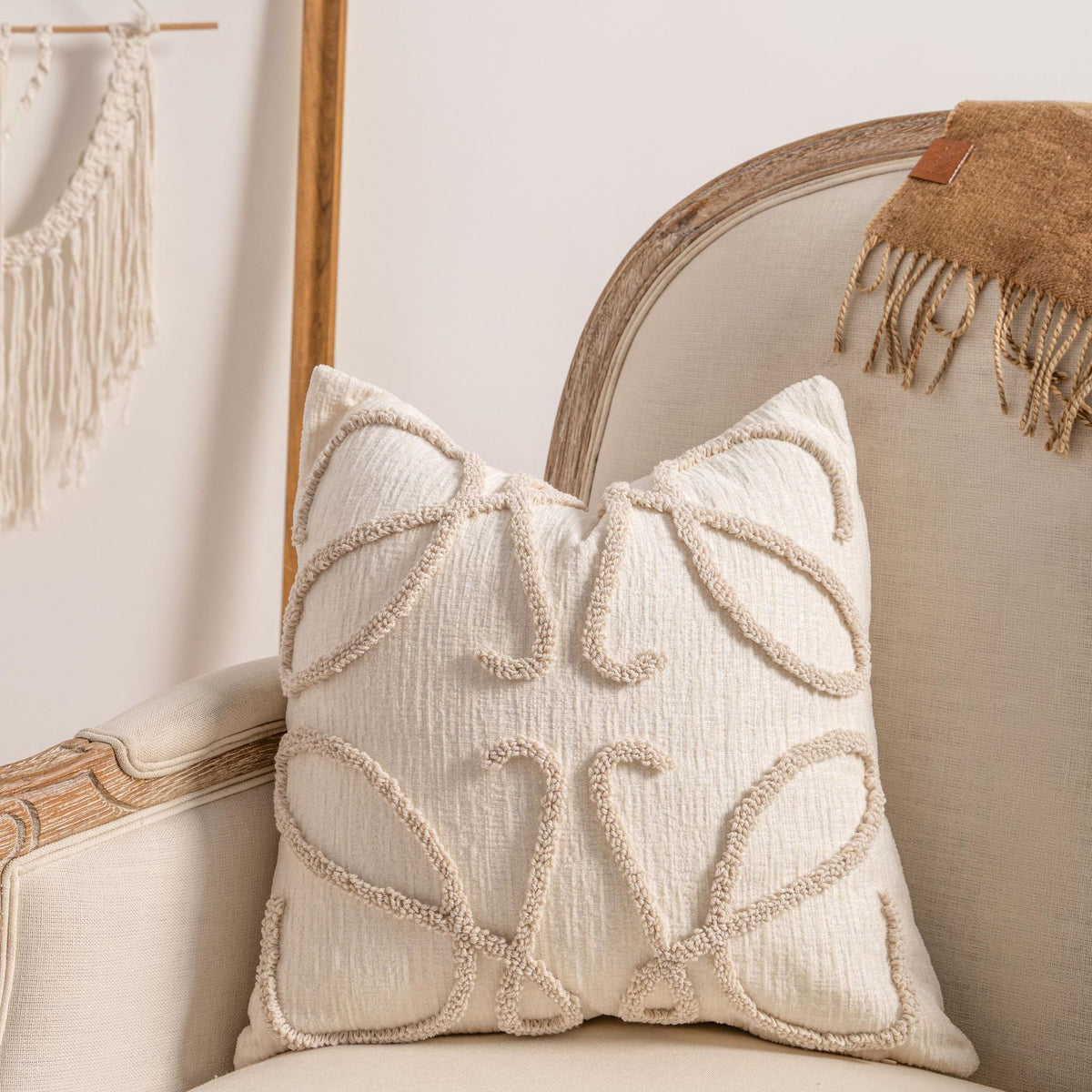 Decorative Textured Throw Pillow
