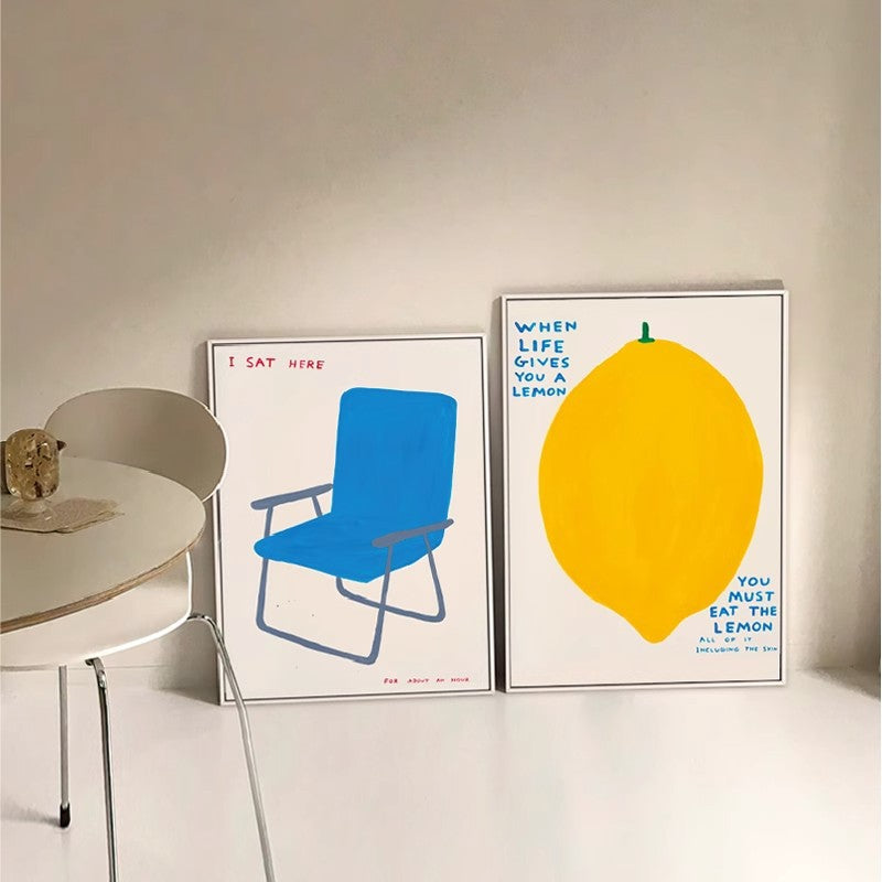 Artistic Chair Illustration Canvas Wall Art Homeandso