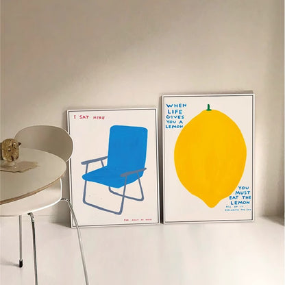 Artistic Chair Illustration Canvas Wall Art Homeandso
