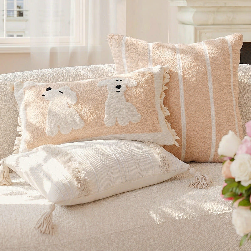 Decorative Dog-Themed Accent Pillow for Sofa Decoration