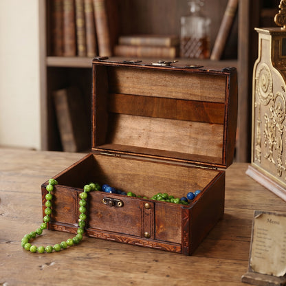 Antique Decorative Wooden Treasure Chest Homeandso