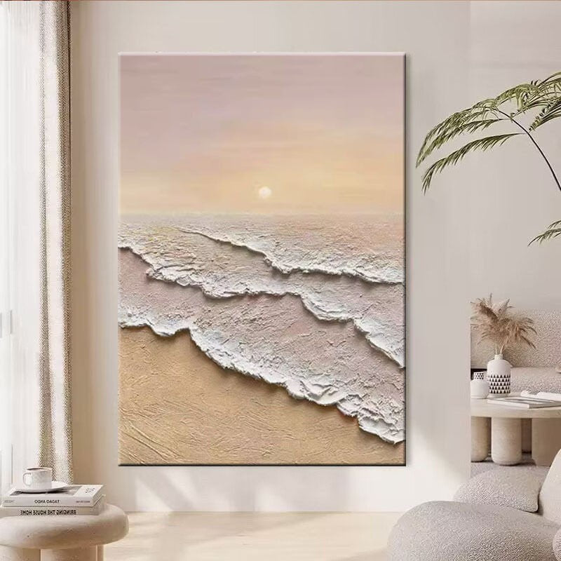 Three-Dimensional Textured Seascape Wall Art Homeandso