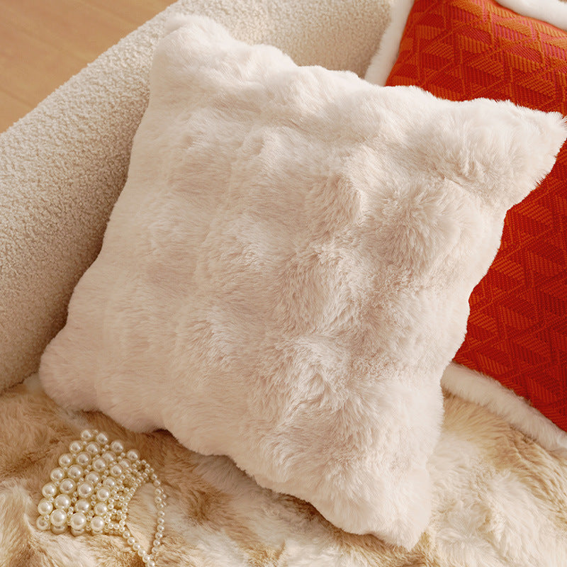 Geometric Textured Throw Pillow