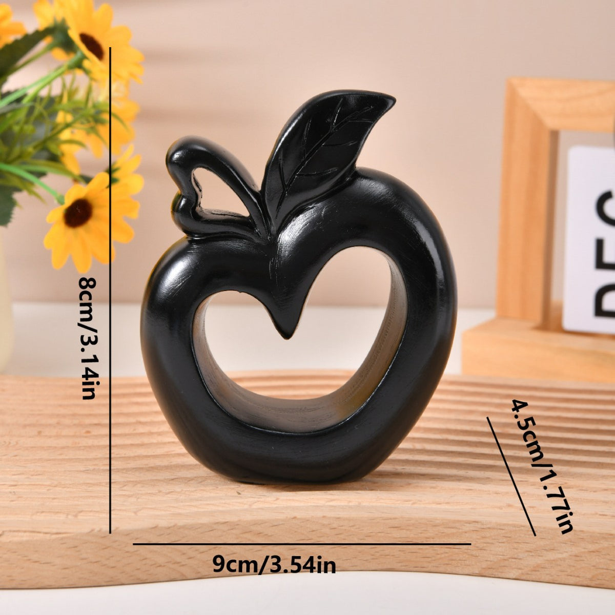 Contemporary Apple-Shaped Sculpture Homeandso