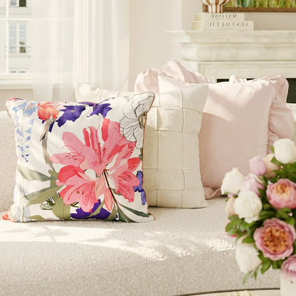 Artistic Butterfly Embroidered Decorative Throw Pillow