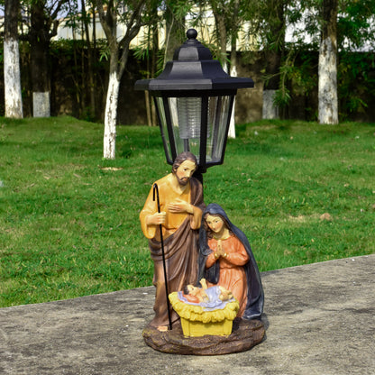 Decorative Nativity Scene Solar Lantern Homeandso