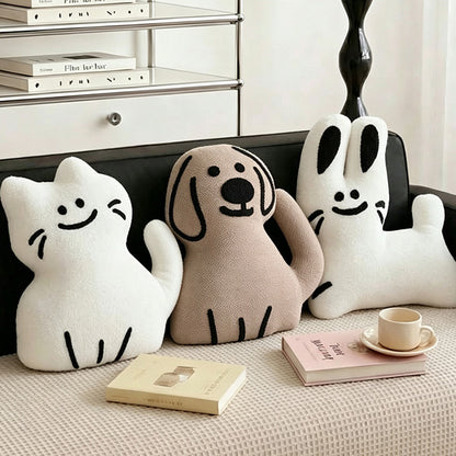 Cat-Shaped Decorative Pillow