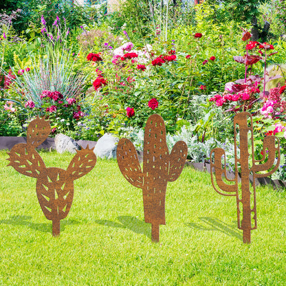 Decorative Cactus Garden Stakes Homeandso