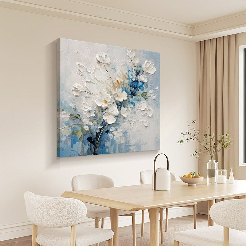 Textured Floral Canvas Wall Art Homeandso