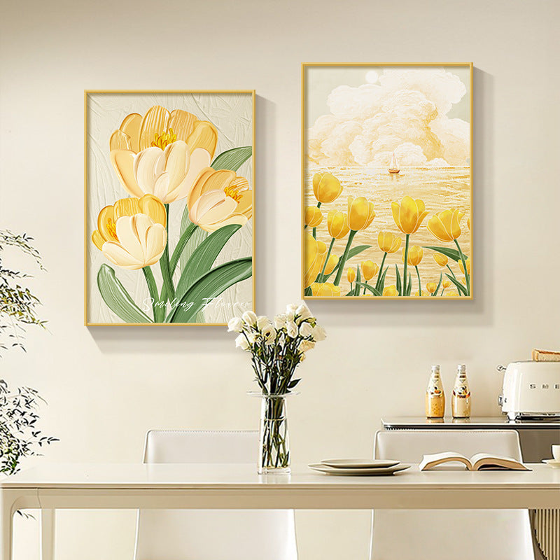 Framed Floral Canvas Artwork Homeandso