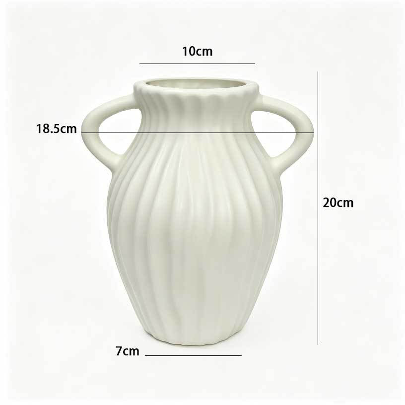 Textured Ribbed Decorative Vase