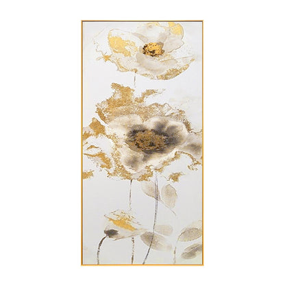Elegant Floral Embossed Canvas Artwork Homeandso
