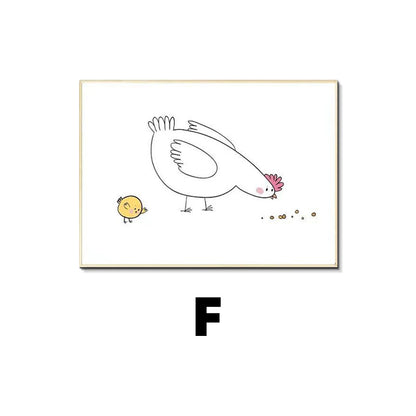 Whimsical Duck Family Framed Wall Art Homeandso