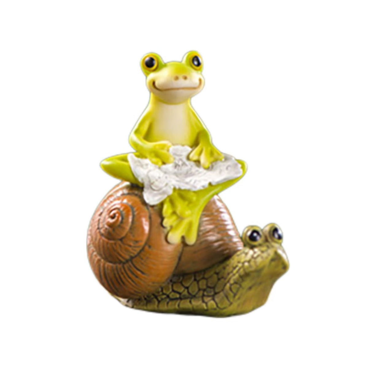 Playful Frog and Snail Decorative Figurine Homeandso
