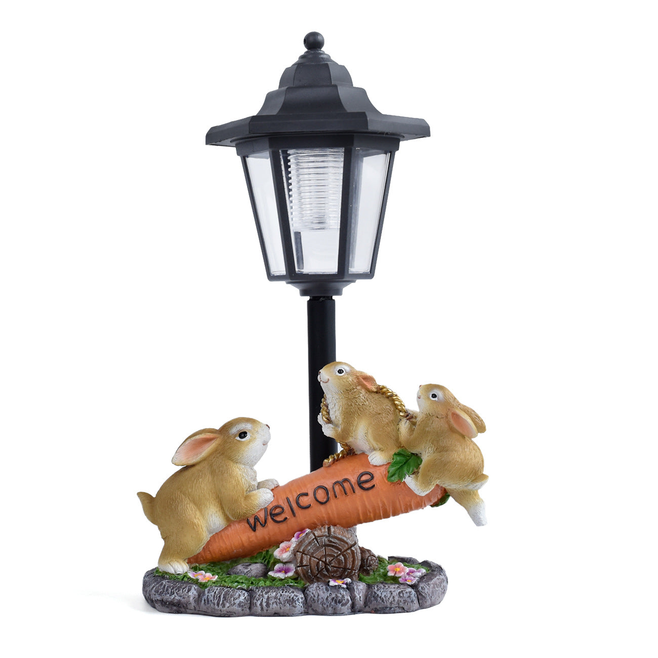Decorative Rabbit Solar Lantern Homeandso