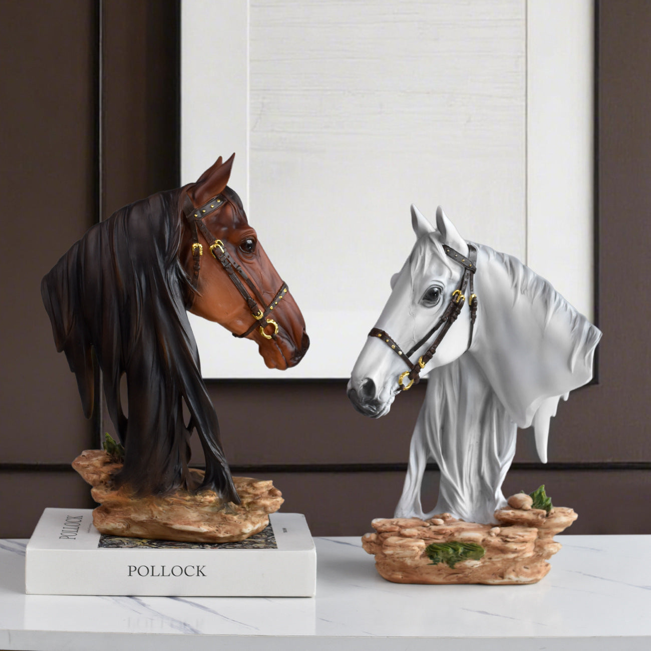 Elegant Horse Bust Sculpture Homeandso