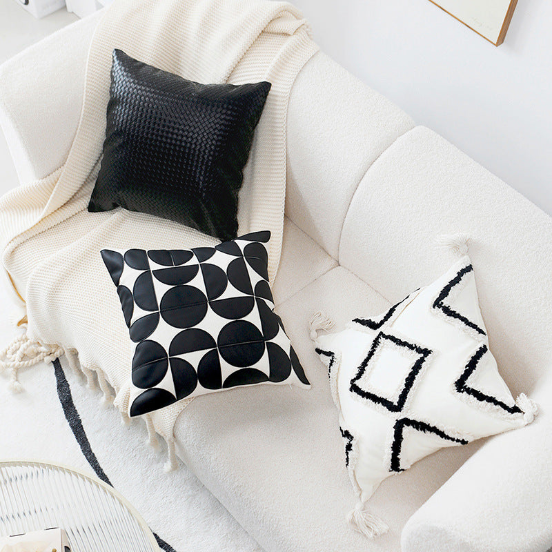 Geometric Patterned Decorative Throw Pillow
