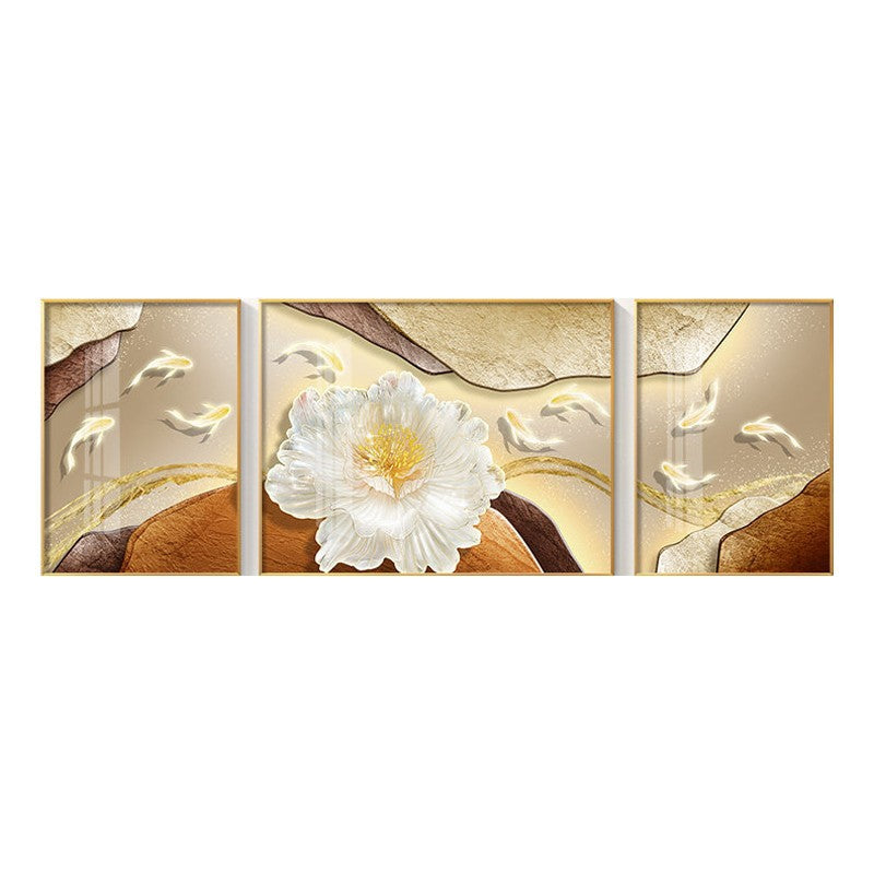 Elegant Floral Triptych Canvas Artwork Homeandso