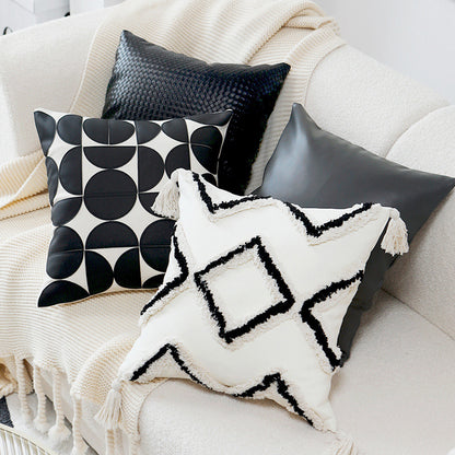 Geometric Patterned Decorative Throw Pillow