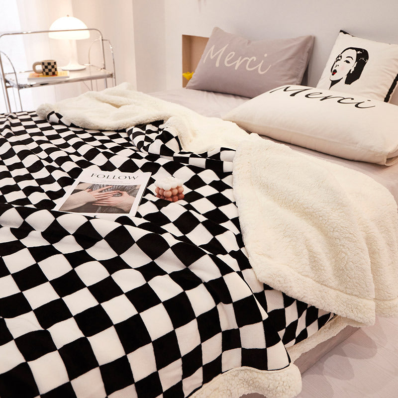 Decorative Reversible Flannel Throw Blanket Homeandso