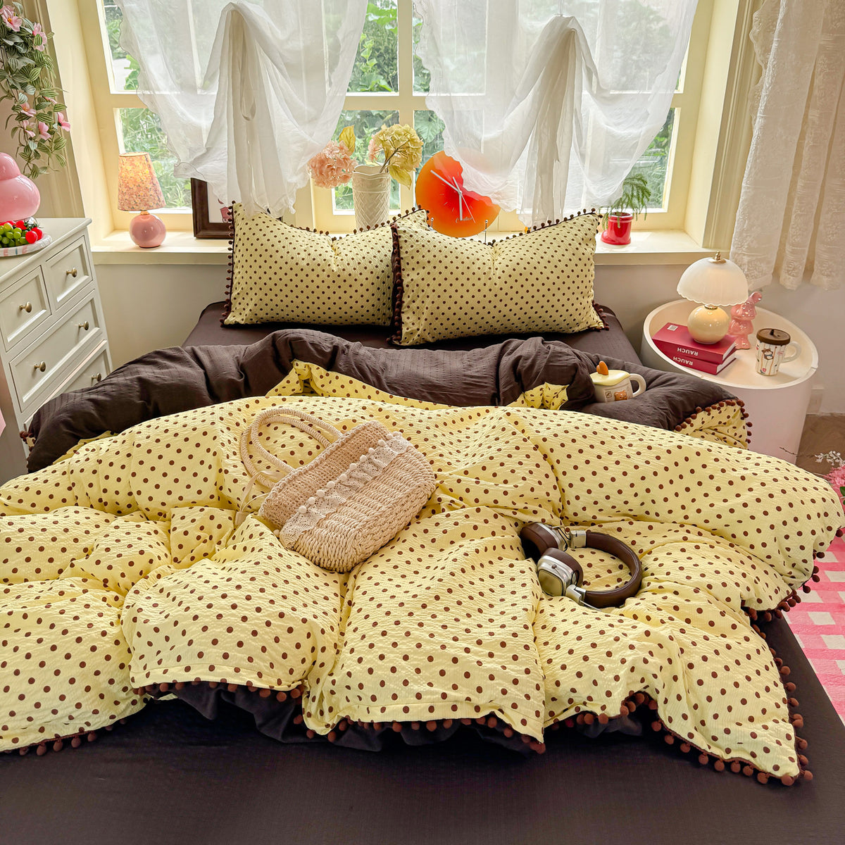 Playful Polka Dot Duvet Cover Set Homeandso