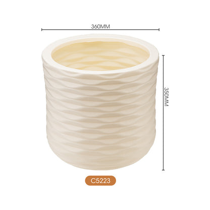 Decorative Textured Ceramic Planter Homeandso