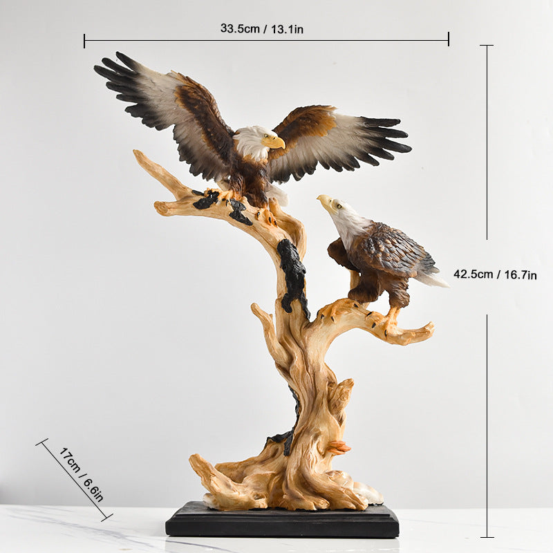 Decorative Realistic Bald Eagle Figurine Homeandso