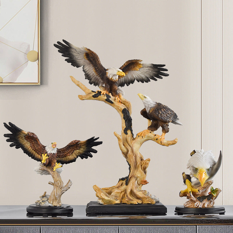 Decorative Realistic Bald Eagle Figurine Homeandso