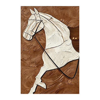 Textured Horse-Themed Canvas Wall Art Homeandso
